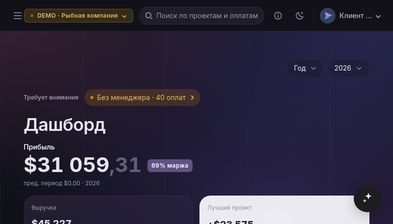 Дашборд управленческого учета Nomos